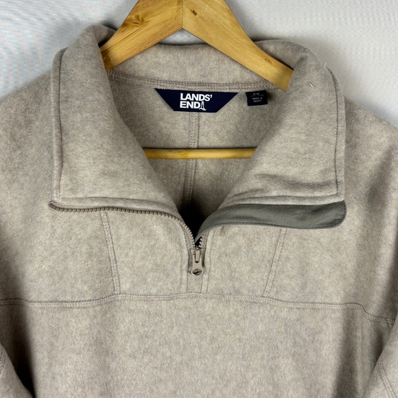 Lands’ End Women 1/4 Zip Soft Cozy Fleece Jacket Sz 2X 20W - 22W Kangaroo pocket - Picture 2 of 8